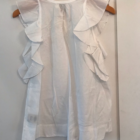 Brand new white ruffle HD top from Anthropologie - Picture 4 of 4